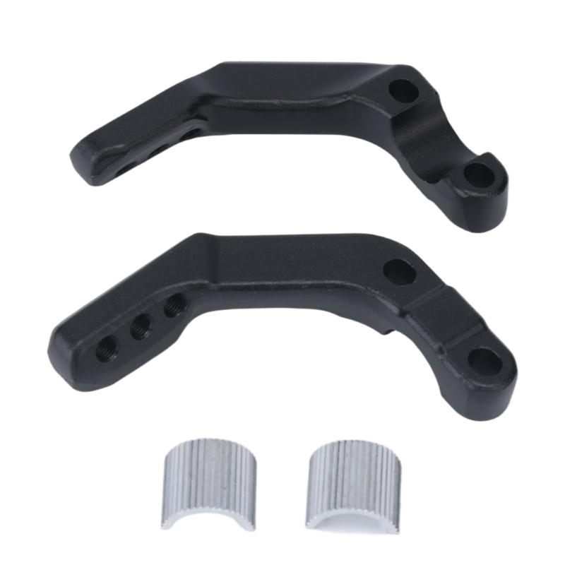2-Bracket Motorcycle Handguard Mounting Set, Aluminum Construction with Left and Right Connection Points for Installation