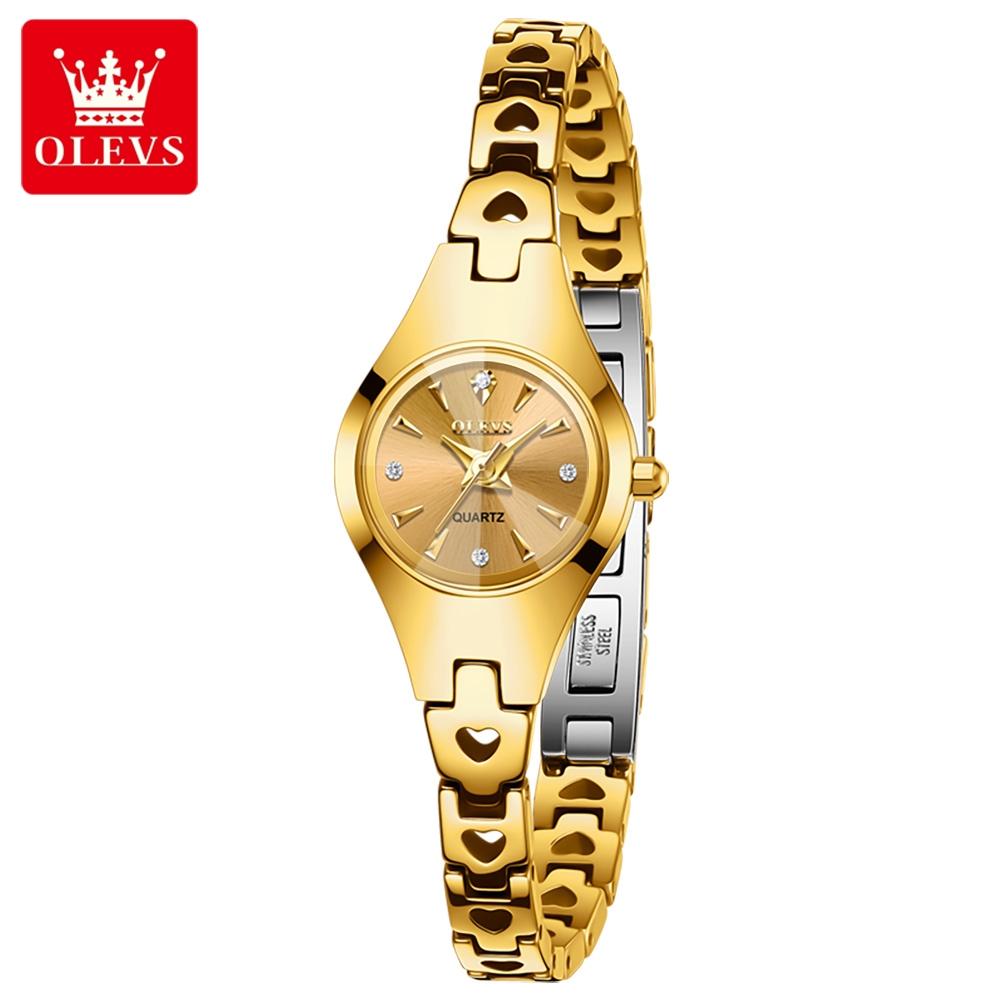OLEVS Luxury Fashion Women's Watches Rose Tungsten Steel Elegant Brand Quartz Watch for Lady Beautiful Trend Original Wristwatch