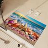 Ocean Bathroom Bath Mat Absorbent Foot Mats Non-slip Quick Dry Bathroom Carpet Shower Rugs Toilet Pad Doormat Washable