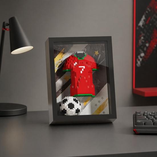 758/769/778/793/811/815 ks/Sada Fotbalový dres Mikro stavebnice Hračka, DIY 3D zarámovaný model fotbalového dresu Montážní sada, Dárek pro fotbal