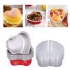 15PCS Heart Aluminum Foil Cake Pan with Clear Lids Dessert Baking Cup for Weddings Valentine Birthday Party
