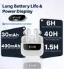 Hmusic Wireless Bluetooth Earphones with LCD 4 and Up To 40 Hours of 13mm Titanium Composite Diaphragm Compact and Comfortable Fit for iPhone and