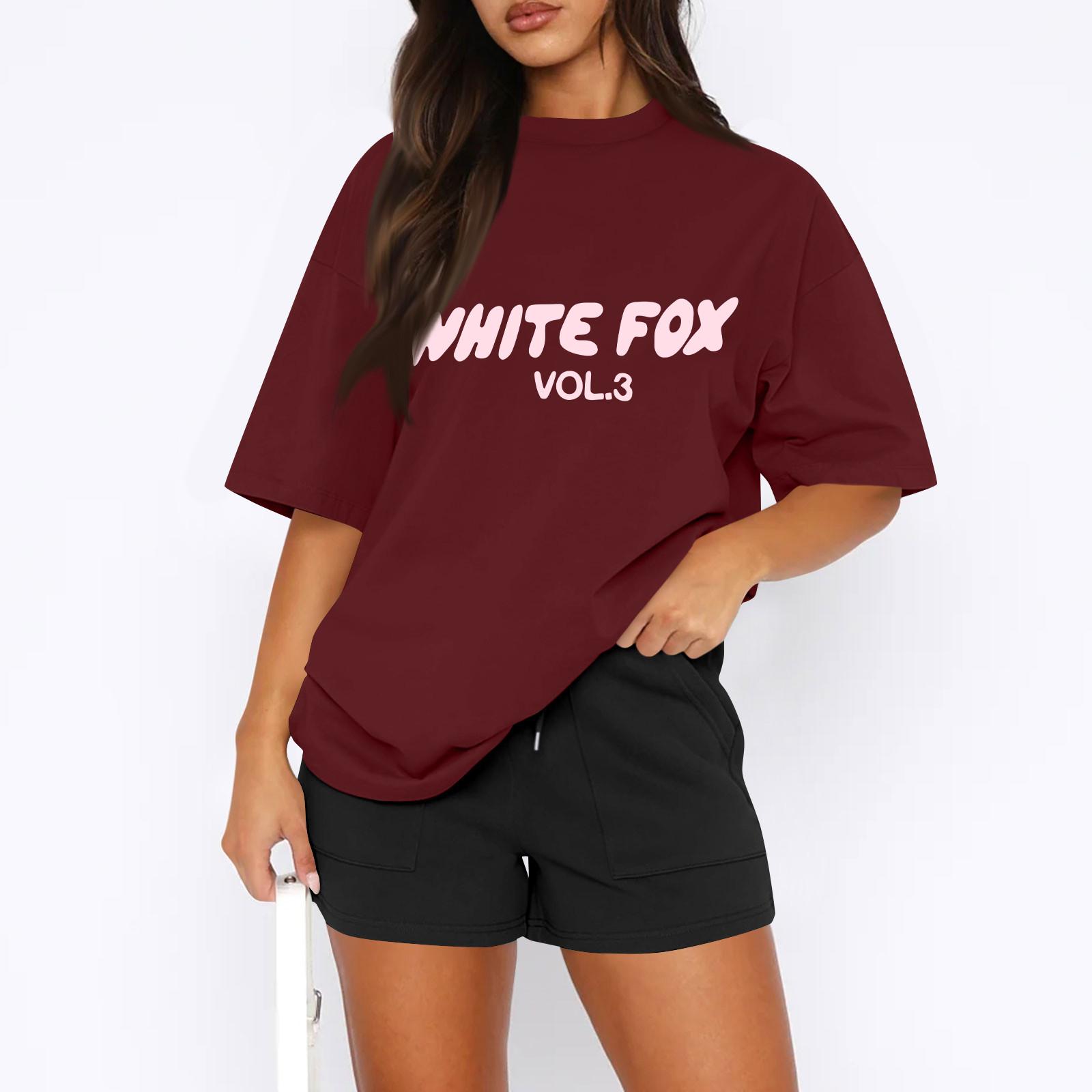 

Женская повседневная футболка с принтом, пуловер с круглым вырезом, топ с короткими рукавами M