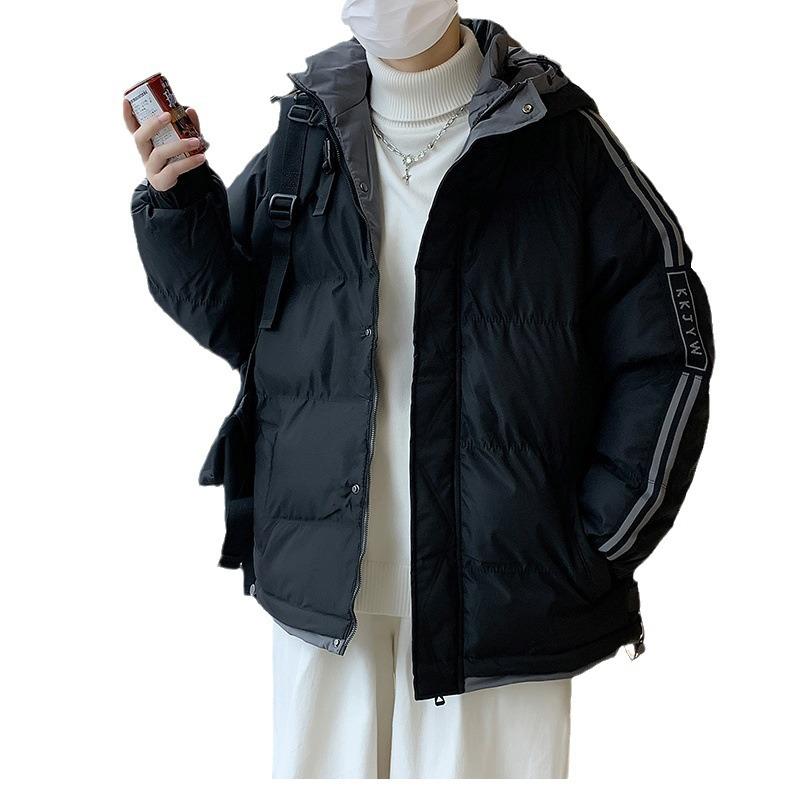 Big Yards of Cotton Clothing Men's Winter Fashion New Down Cotton Jacket Loose Thickened Cotton Clothes Bread Clothing Coat Men