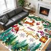 Christmas Printed Square Area Rug Soft Non Slip Floor Carpet For Bedroom Holiday Gift