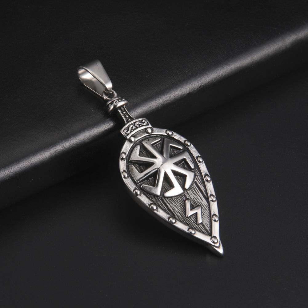 Náhrdelník Viking Shield Slovanský amulet z nerezové oceli