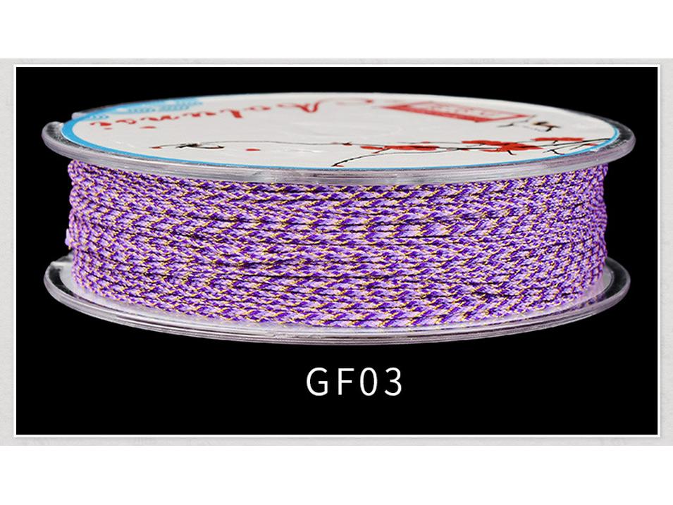 0.9mm Gold Color Hand-Woven Bracelet Rope for DIY Tassels