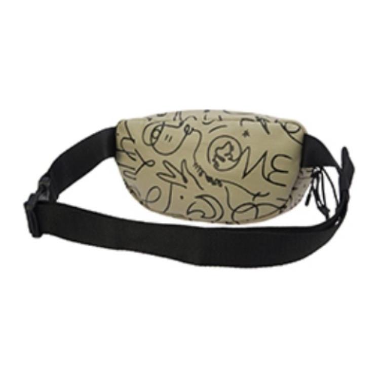 New LiNing Wade Artist DFT Collaboration Fabric Shoulder Bag Crossbody Bag Fanny Pack Regular Unisex Khaki ABDR550-2