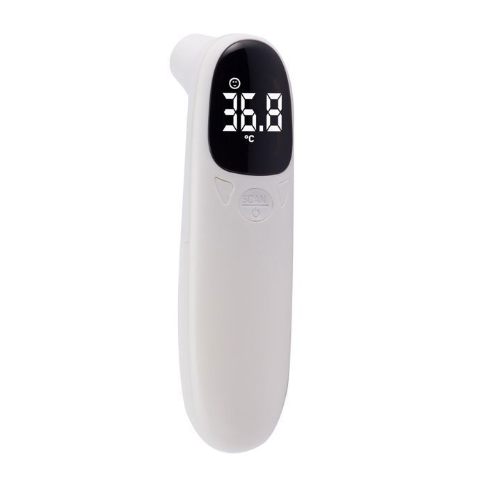 Forehead and Ear Thermometer, Digital Non-Contact Thermometer Infrared Thermometer with LCD Display, White