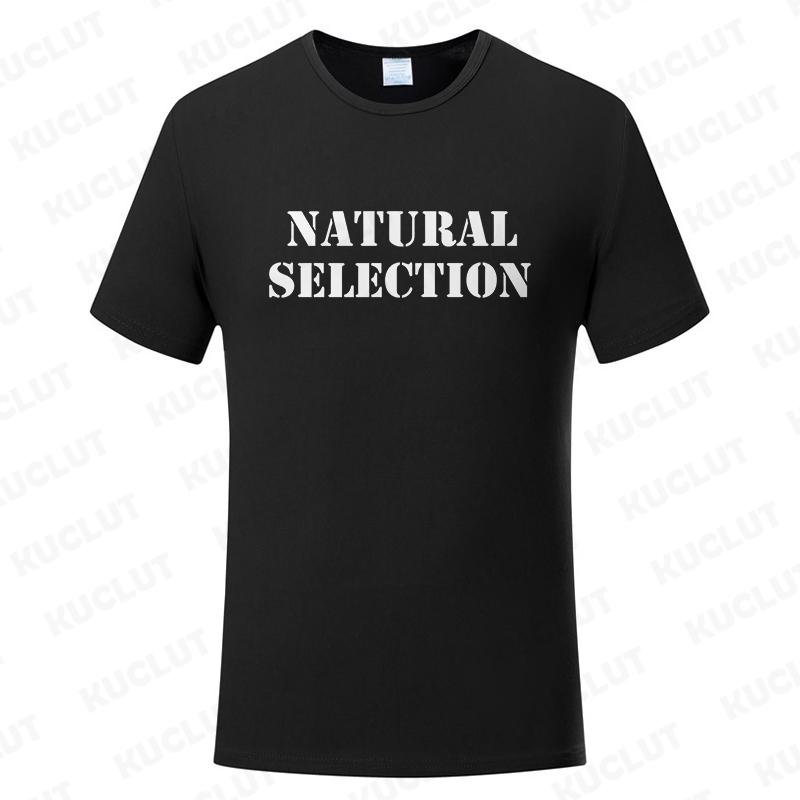 Natural Selection Printing Man T-shirts Evolution Graphic T Shirts Fashion Streetwear Harajuku Tops Male Oversized Clothing
