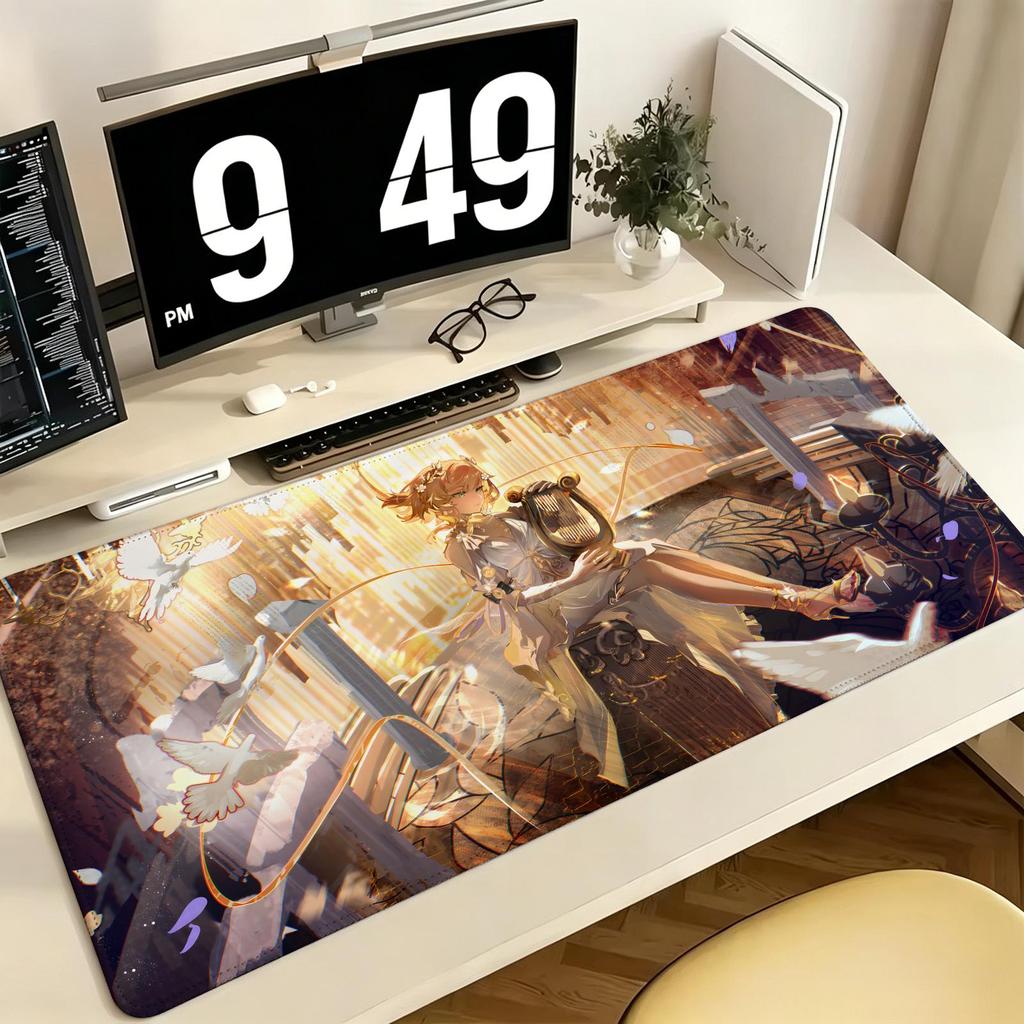 Pro ESports Xxl Gaming Mousepad Star Rail Aglaea Extra Large NonSlip Stitched Edge Keyboard Laptop Desk Mat For Pc Gamer
