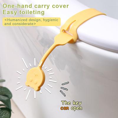 Silikon Küçük Ayı Tuvalet Oturağı Kaldırıcı Tuvalet Kaldırma Cihazı Yaratıcı Kaldırma Tuvalet Halkası Sapı Kir Önleyici Sap Wc Aksesuarları