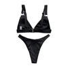 Dame Bikini Solid Set Badedrakt Todelt BH Badetøy Strandtøy