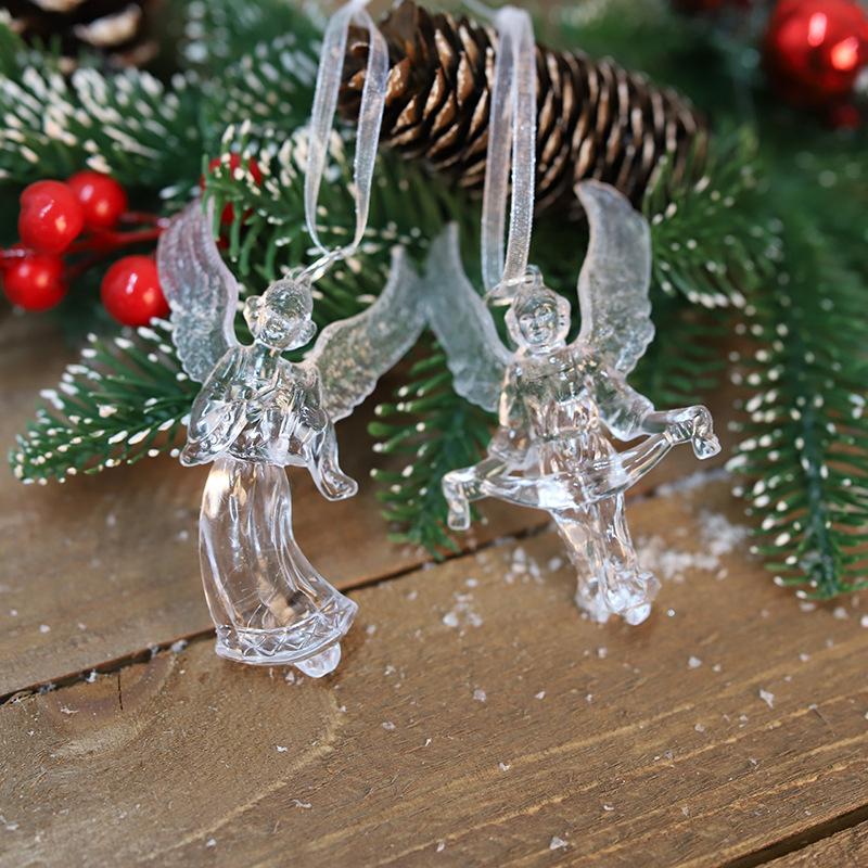 Acrylic Crystal Icicles Clear Snowflake Hanging Icicles Ornaments Christmas Tree Pendant for 2025 New Year Party home Decoration