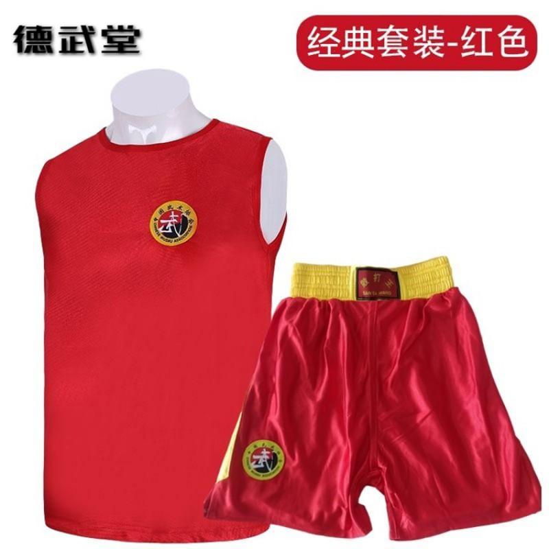 Martial Arts Training Uniform Kids Adults Short Sleeve Quick Dry Dragon Embroidery Fight Shorts Top