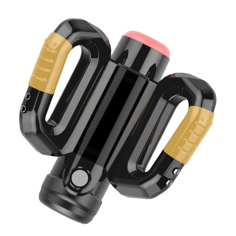 18+ Adult Products Electric Telescopic Masturbation Device Male Stroker Rotating Thrusting Double Side Handle With Phone Holder