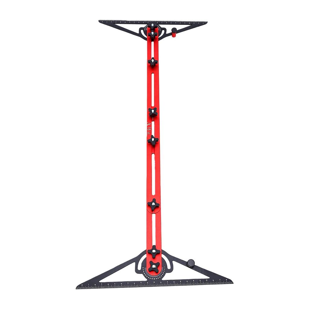Stair Tread Template Tool Adjustable Angle Precise Measurement Aluminum Alloy Stair Tread Gauge for Construction Site