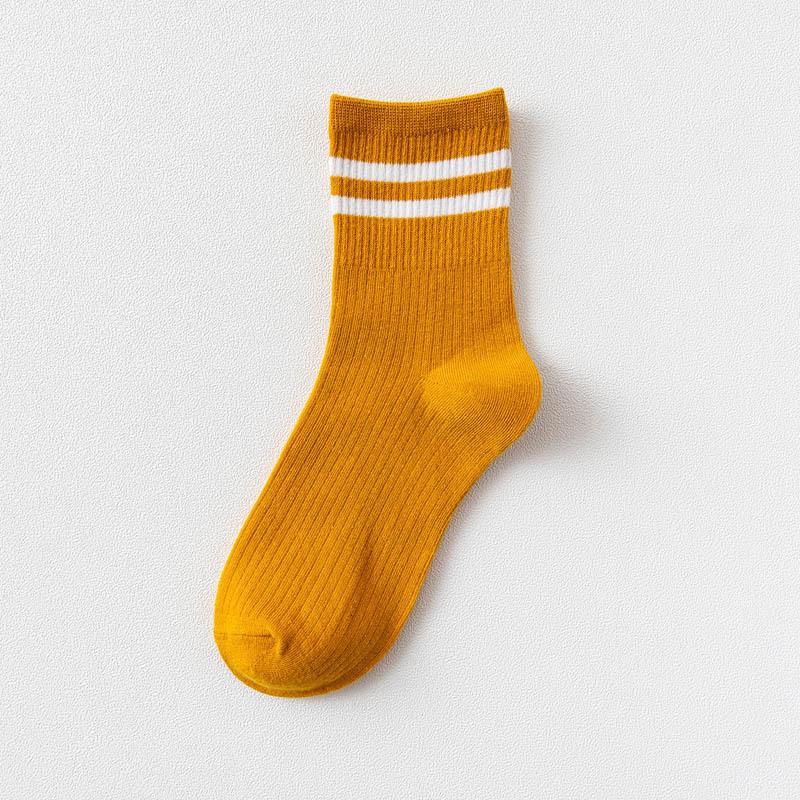 

Women s College Style Striped Knee-High Socks: Spring/Summer, Combed Cotton, Trendy Japanese Slouch Design One Size