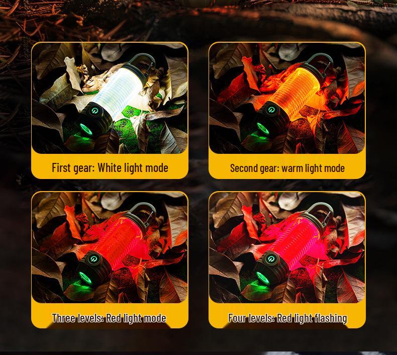 Multifunctional High-Power Portable Camping Light with Flashlight & Tent Atmosphere Light