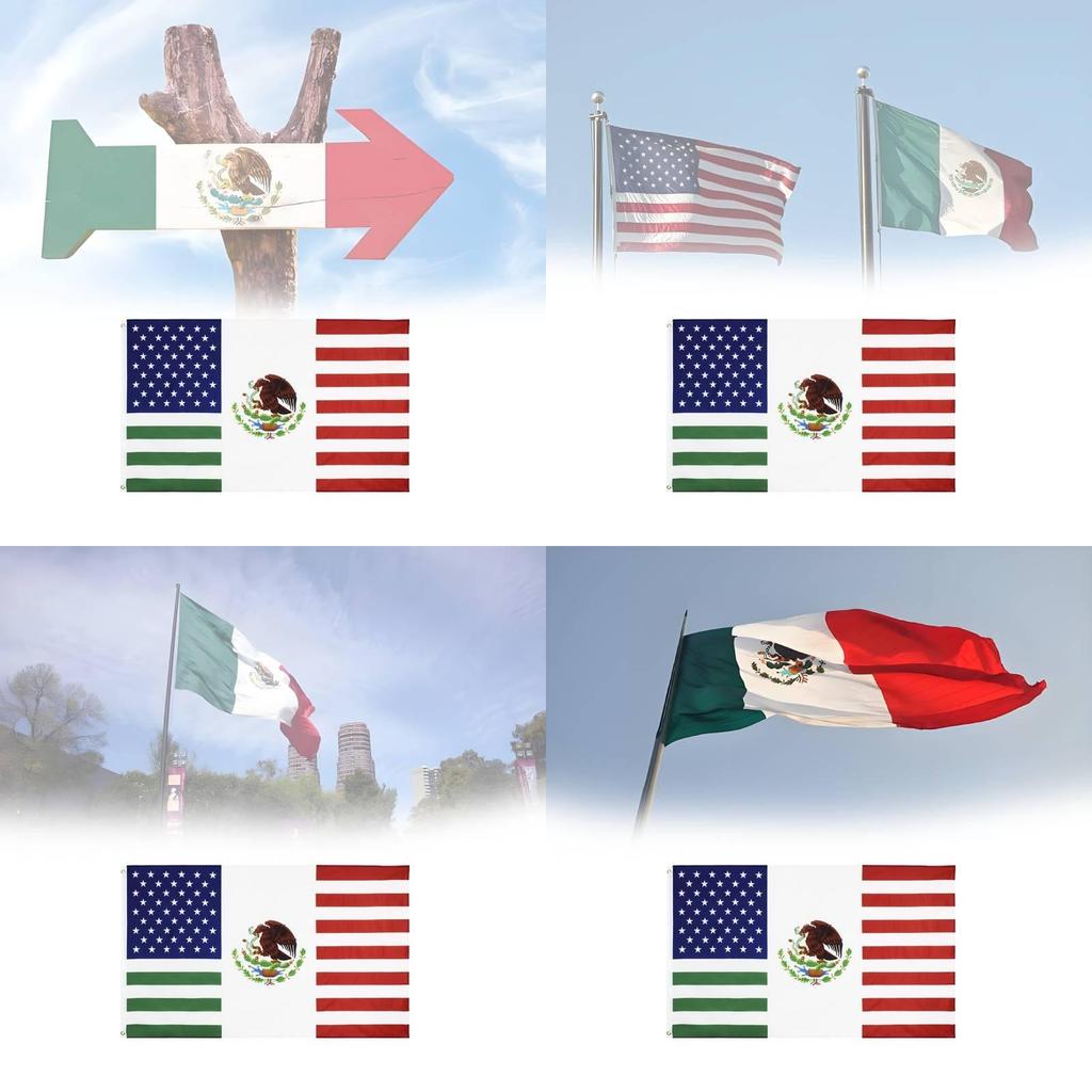 Celebrate Unity With 90*150cm Us Mx Friendship Flag Made Of Durable Polyester Fabric