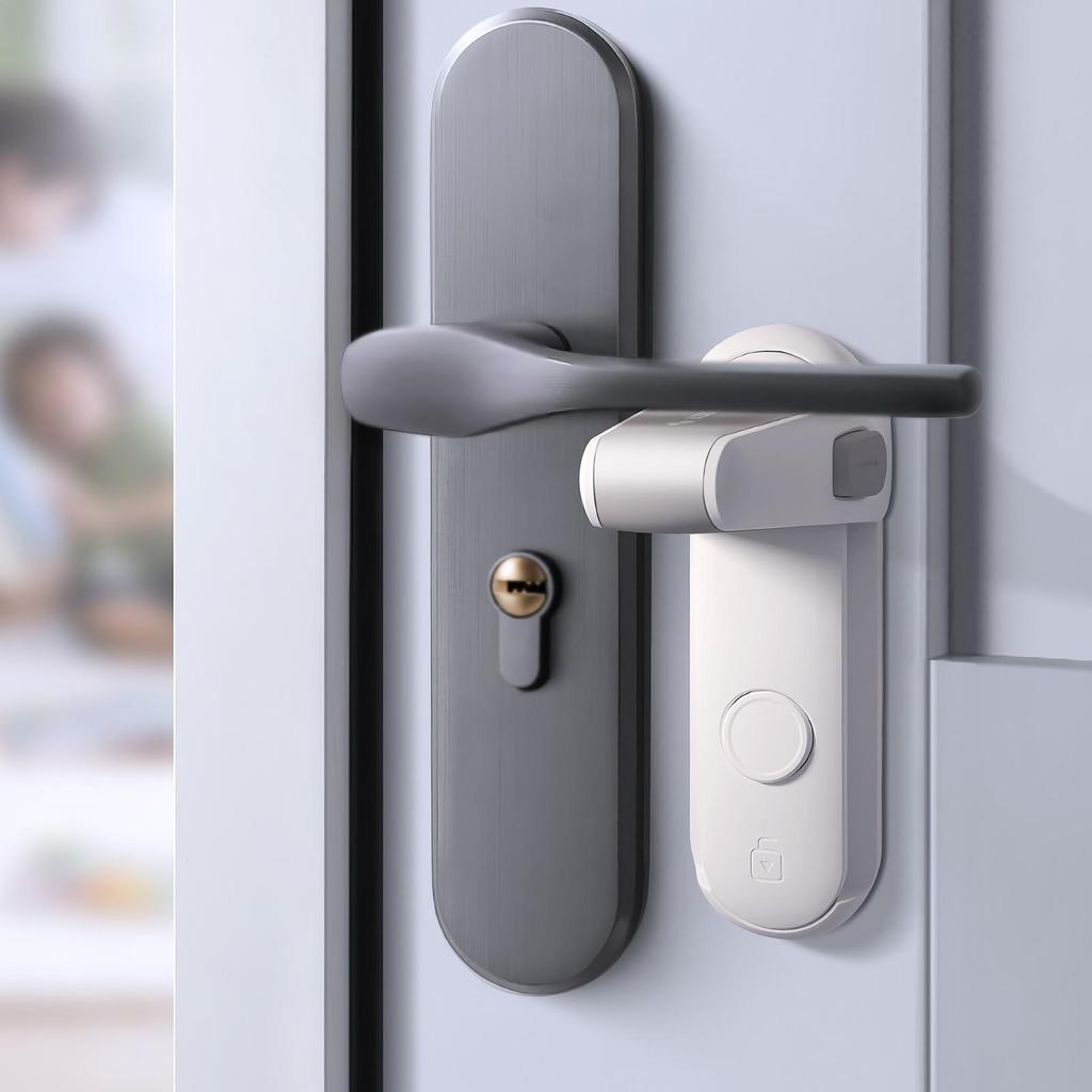 Door Lock for Kids No Drilling Universal Security Handle Latch Door Child Lock Safety Latch for Home Bedroom Living Room Kitchen