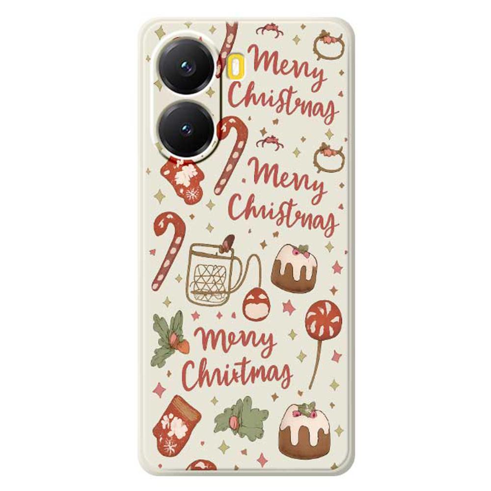 For Xiaomi Redmi Turbo 4 5G/Poco X7 Pro 5G Case Merry Christmas Pattern Printing Straight Edge TPU Phone Back Cover