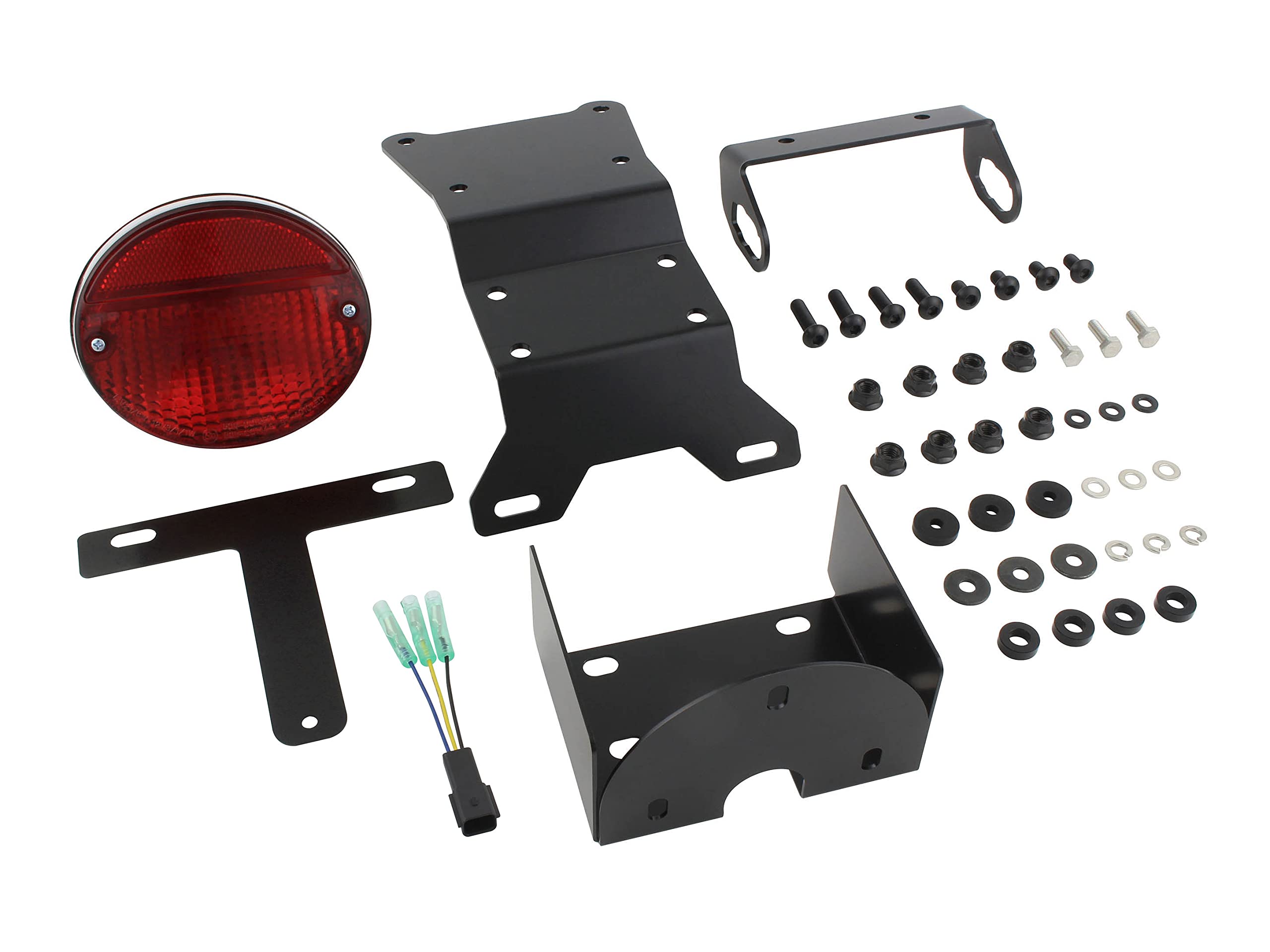 POSH FAITH Motorcycle Accessories Fender Eliminator Kit Long Specification for POSH FAITH Tail Cowl Z900RS Z900RS CAFE Red Lens (Z2 Style/Bulb Type)