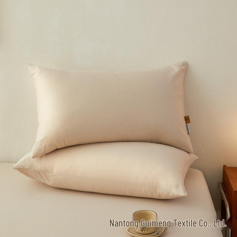 A-class Pure Cotton Solid Color Pillowcase Pair 48x74cm - Skin-Friendly for Home & Hotel Use