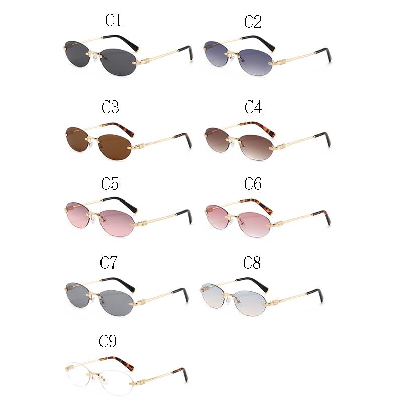 Vintage Oval Metal Sunglasses Women Men Fashion High Quality Brand Sun Glasses Outdoor Travel Daily Lady Man Eyewear UV400