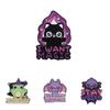 Animal Letter Whimsical Metal Badge Brooch Featuring Quirky Frog And Bat Style
