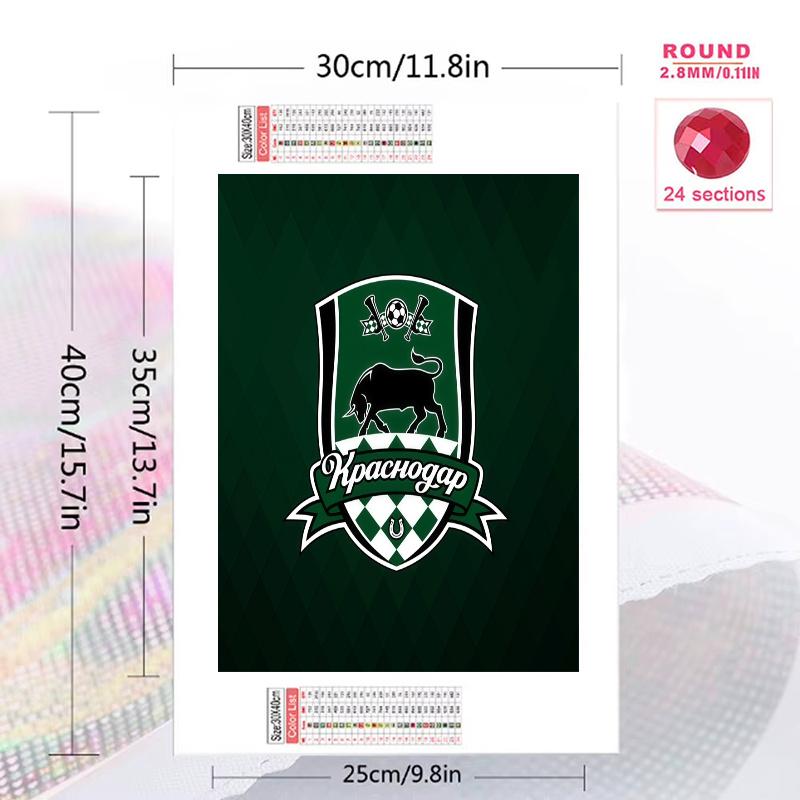 FC Krasnodar Glory.112 100% Round Full Drill 5D DIY Diamond Painting Embroidery Cross Stitch Rhinestone Décor