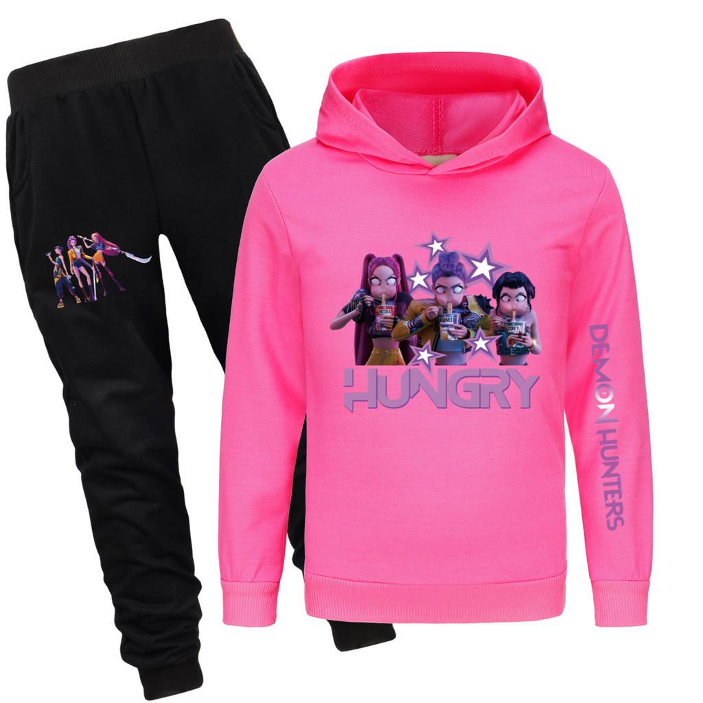 4832x Kids Girls Rumi Zoey Mira Print Hoodies Pants Trouser Clothes Set