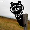 Raccoon Head Metal Art Wall Decoration Outdoor Garden Party Decor