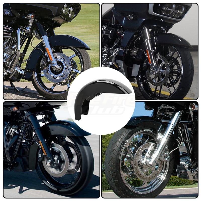 Motorcycle Front Fender Mudguard Cover Gloss Black For Harley Touring Electra Glide Street Road King Glide Ultra 2014-up
