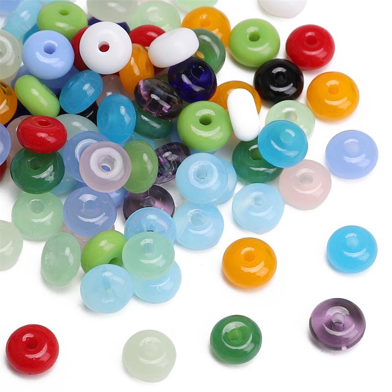 50 Stück Kristall Tschechische Glasperlen Abakus Rocailles für Ohrring Armband DIY Schmuck Handwerk Zubehör Herstellung