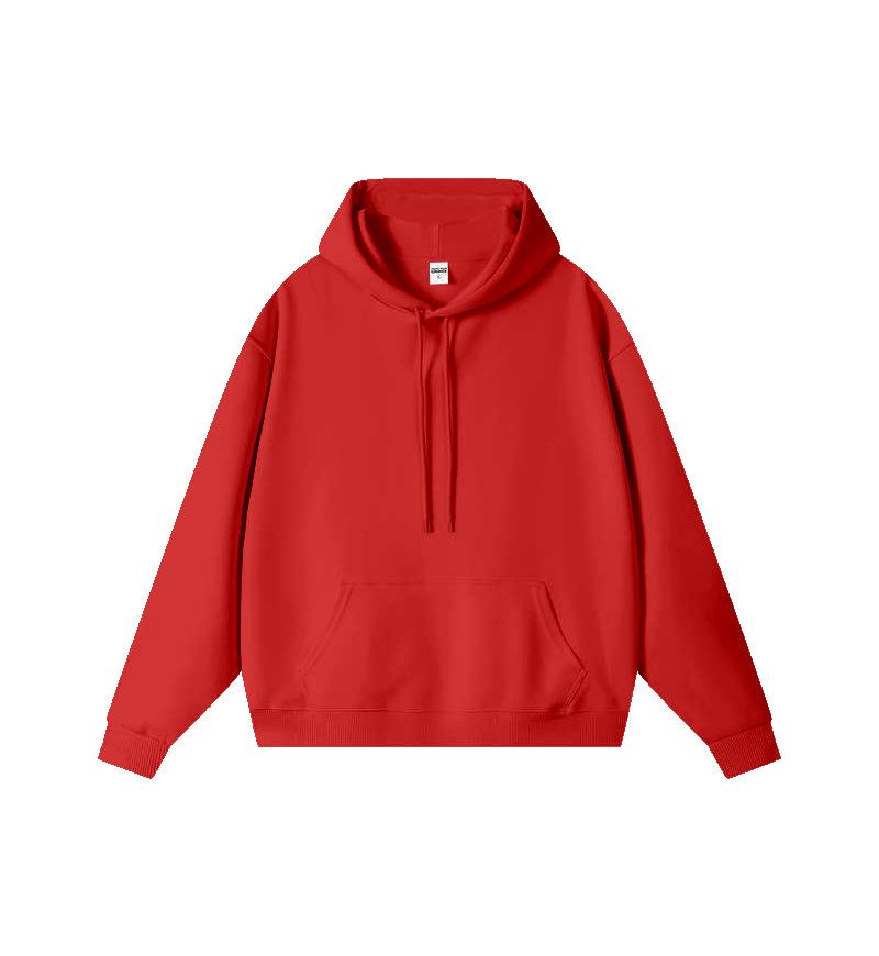 Solid Color Hooded Pullover Sweatshirt Spring Fall Style Unisex Fashion Workwear Hoodie Youth Trend Streetwear