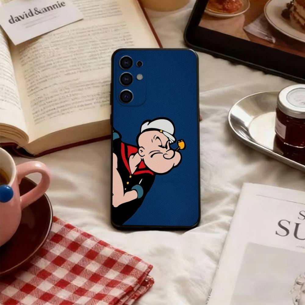 Cartoon Sailor Phone Case For Samsung S25,S24,S21,S22,S23,S30,Ultra,S20,Plus,Fe,Soft Black Cover