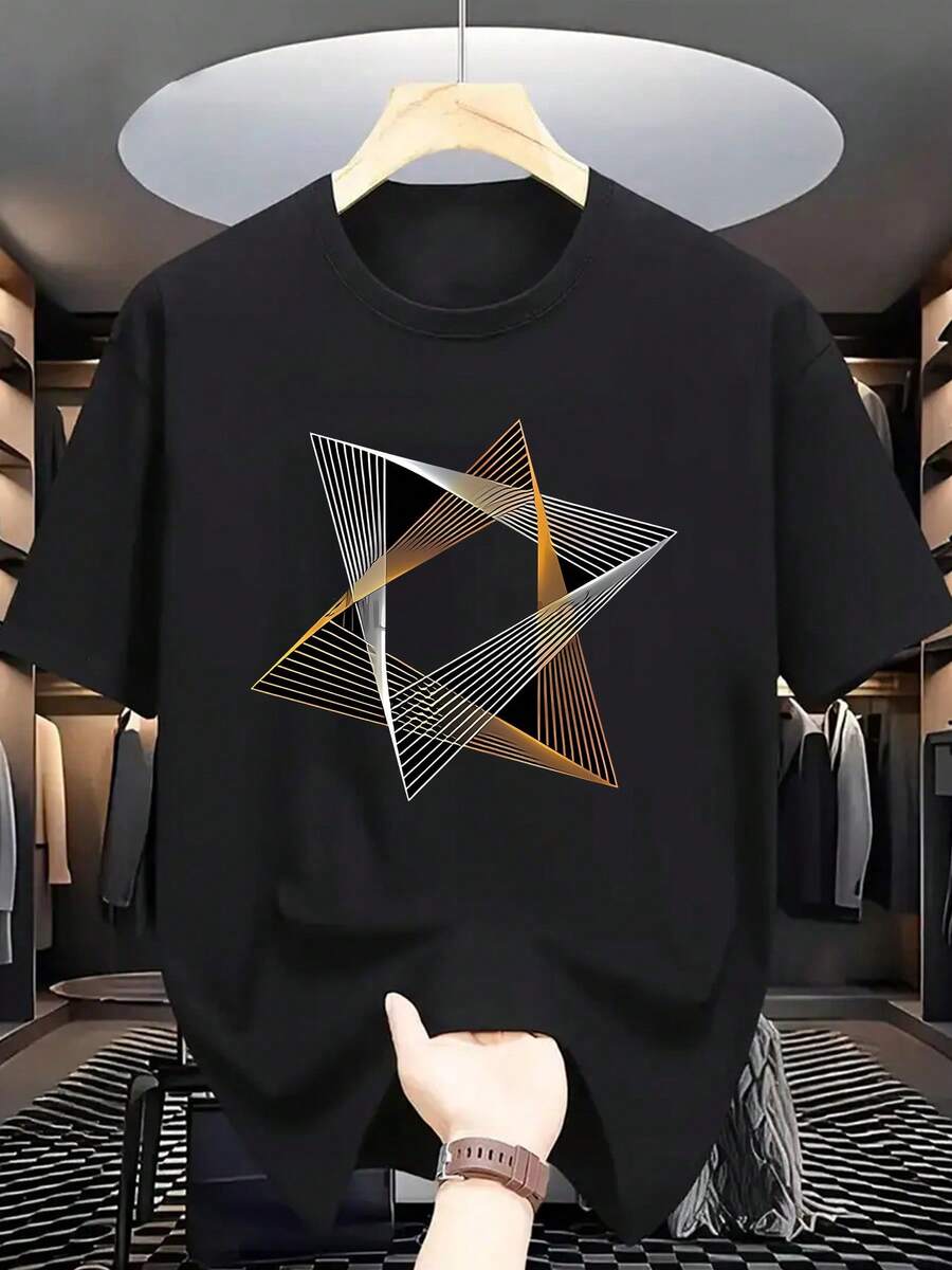 

Unisex s Summer Fashion-Shirt, Unique Geometric Pattern Print S