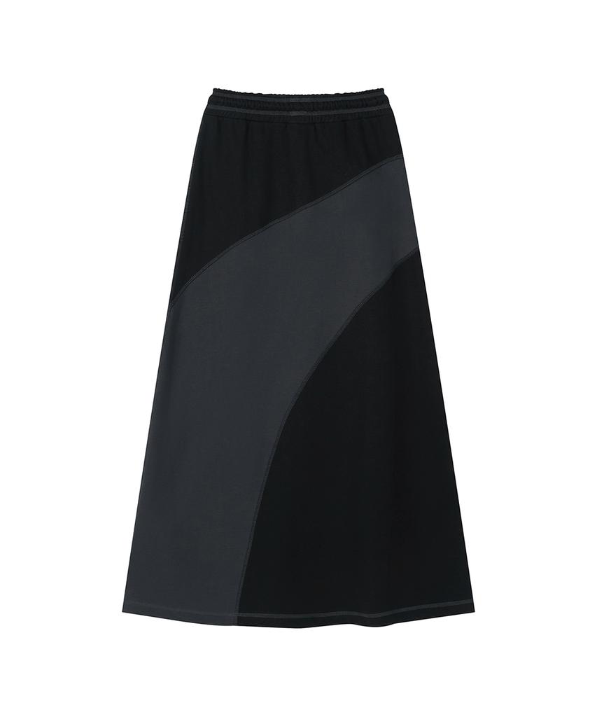 Lotaib Flux Panel Skirt - Black