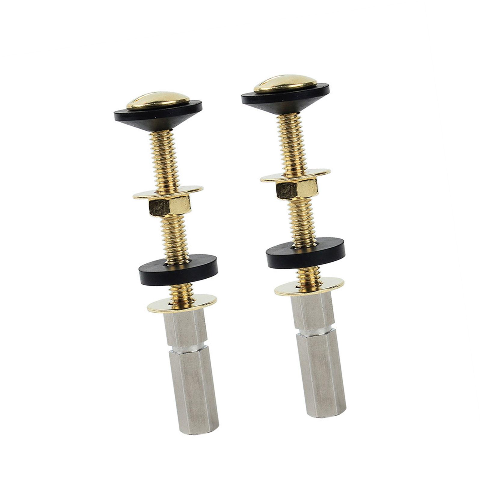 

2Pcs Toilet Tank Bolts Replacement Set Sturdy Screws and Washers Bathroom Accessory for Easy Installation Designs