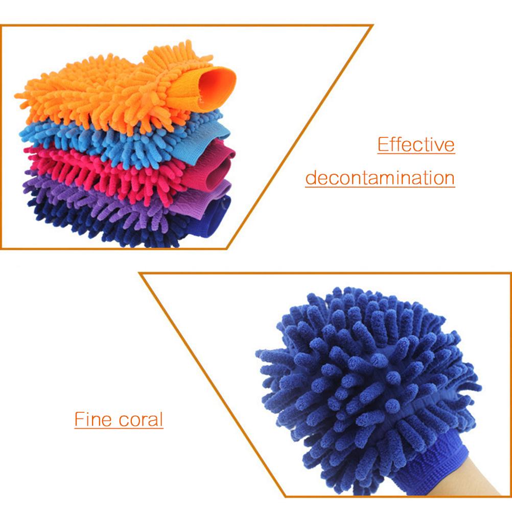 

Двусторонние перчатки для мытья автомобиля из микрофибры с шенилловым покрытием, устойчивые к царапинам