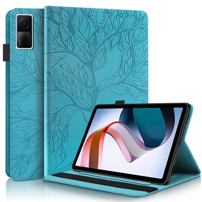 Tablet Case Funda For Redmi Pad SE 2023 Case Imprinted Tree PU Leather Stand Back Silicone Shell For Xiaomi Redmi Pad SE 11 Cover