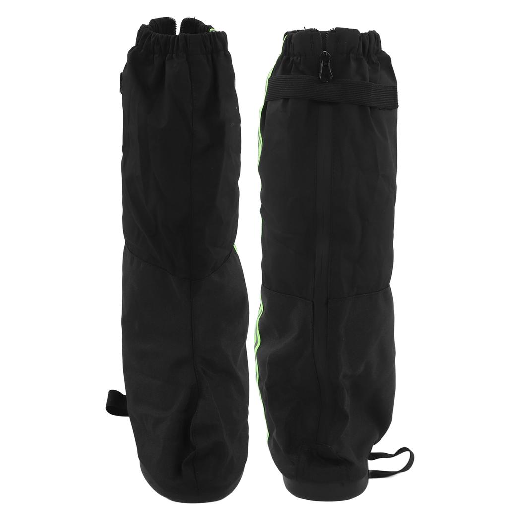 1 Pair Snow Shoes Boots Covers with Reflector Waterproof Windproof Non Slip Rain Boot Covers for Hiking Climbing Black L