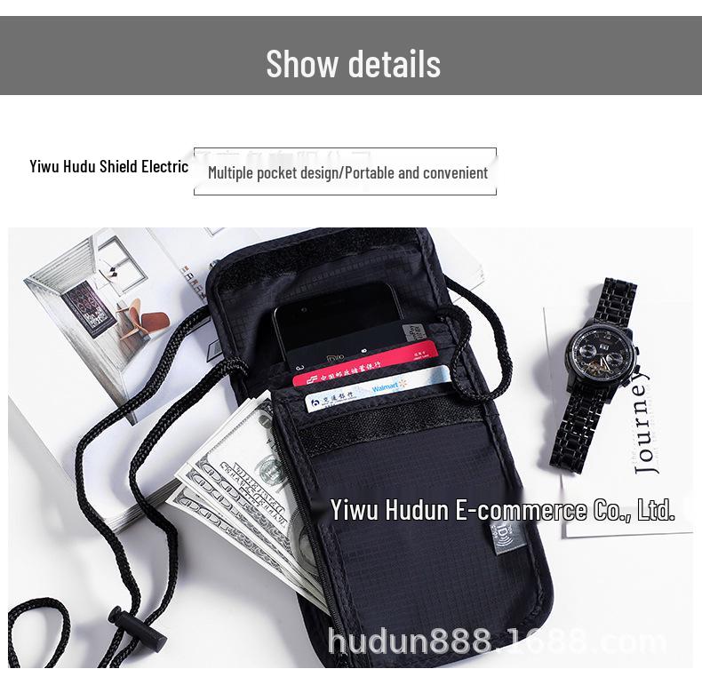 Unisex Waterproof Passport Holder & Travel Organizer with Neck Strap, Phone Pocket & Document Case