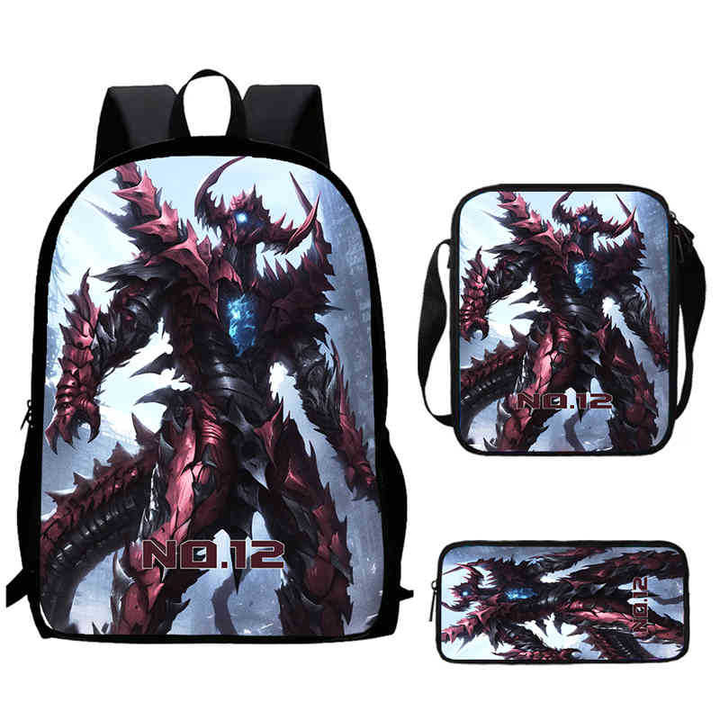 Monster No. 8 Schoolbag Multi-Functional Cross-Border Backpack