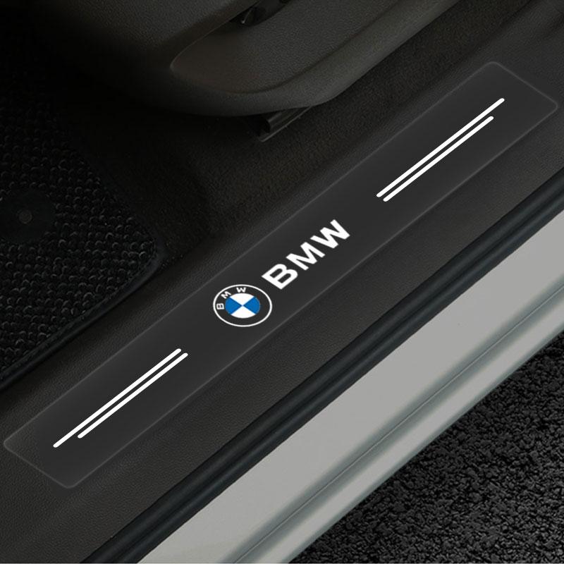 4Stk. Auto Einstiegsleisten Schutz Transparent Dekoratives Abzeichen 3D Aufkleber Für BMW E46 E39 E90 E60 E36 F30 F10 E34 E30 F20 E92 M3 M4 M5