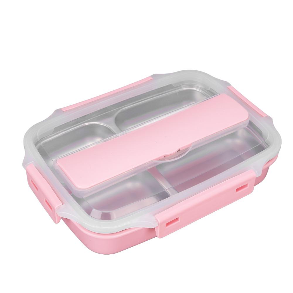 1.2L Leakproof Lunch Box 4 Compartment Bento Lunch Box Portable Insulated Lunch Box  For Office