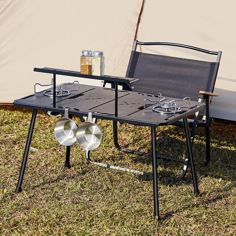 ZISIZ Carbon Steel Tactical Folding Camping Table