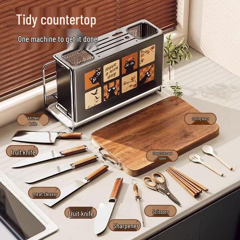 

Zhi Shi Integrated Kitchen Knife & Tool Storage Rack