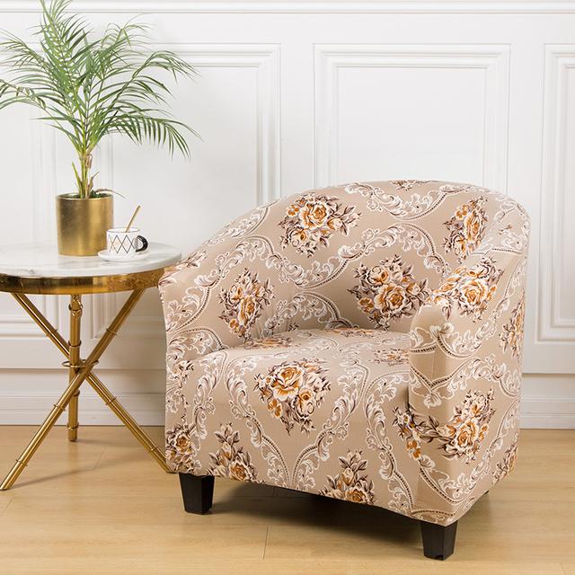 Stretch Single Seat Sofa Covers For Living Room Elastic Tub Club Seating Slipcover Cover Armchair Couch Case Furniture Protector for Home